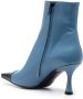 Roberto Festa two-tone 70mm leather ankle boots Blue - Thumbnail 3