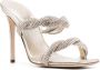 Rodo 100mm twisted leather mules Metallic - Thumbnail 2