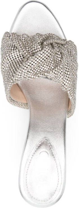 Rodo 90mm crystal-embellished mules Silver