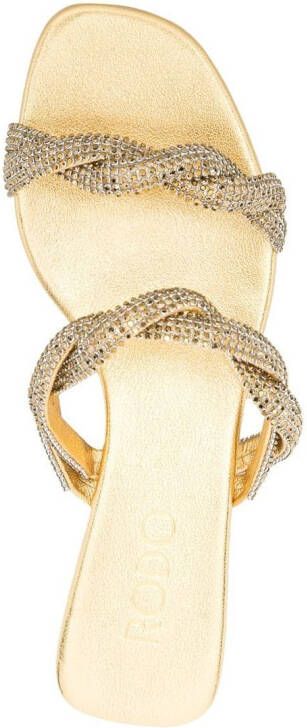 Rodo embellished flat sandals Gold