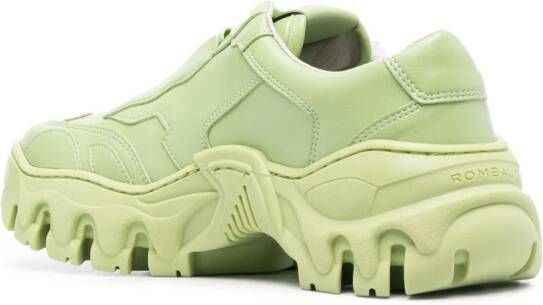 Rombaut lace-up leather sneakers Green