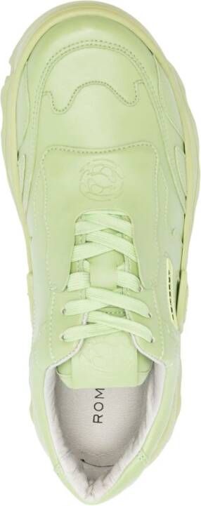 Rombaut lace-up leather sneakers Green