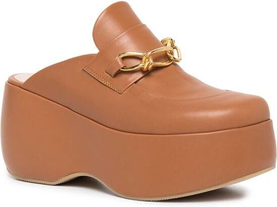 Rosetta Getty platform clog loafers Brown