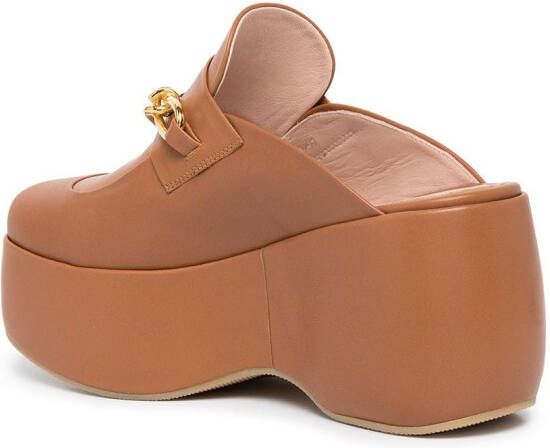 Rosetta Getty platform clog loafers Brown