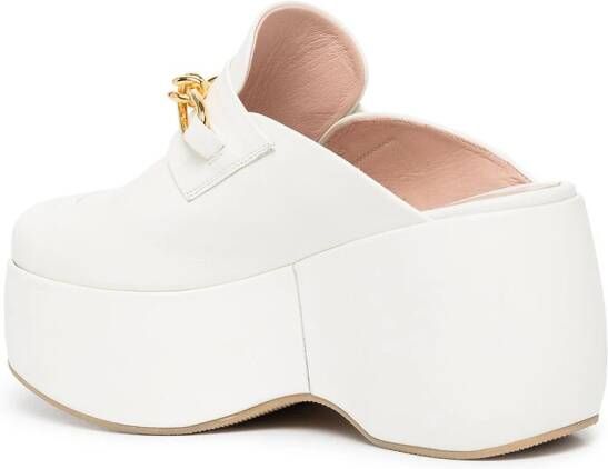 Rosetta Getty platform clog loafers White