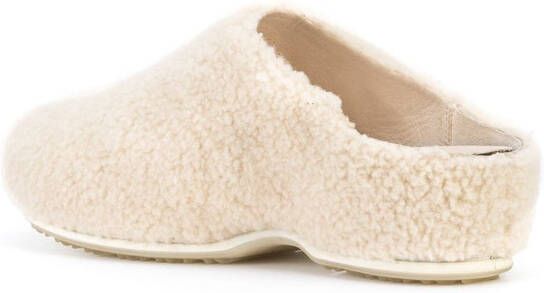 Rosetta Getty shearling slip-on sneakers White