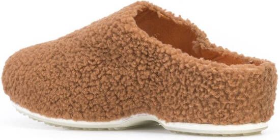 Rosetta Getty slip-on shearling sneakers Brown