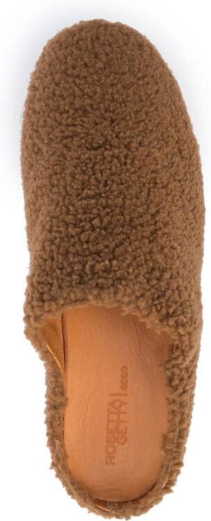 Rosetta Getty slip-on shearling sneakers Brown