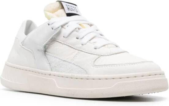 RUN OF tonal leather sneakers White