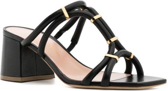 Rupert Sanderson 60mm tubular leather sandals Black