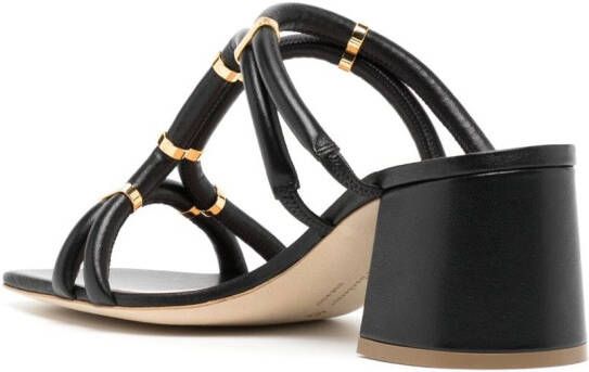 Rupert Sanderson 60mm tubular leather sandals Black