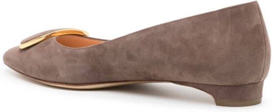 Rupert Sanderson Bedfa leather ballerina shoes Neutrals