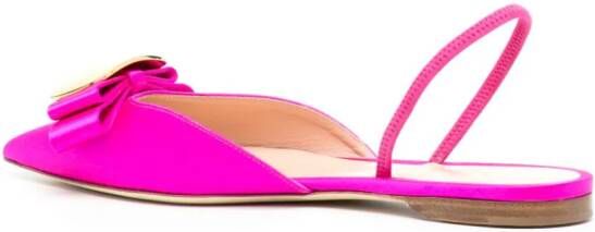 Rupert Sanderson Belinda satin ballerina shoes Pink