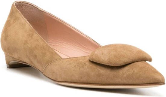 Rupert Sanderson New Aga 5mm ballerina shoes Brown