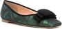 Rupert Sanderson square-toe bow-detail ballerinas Green - Thumbnail 2