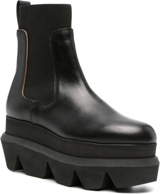 sacai 90mm Chelsea leather boots Black