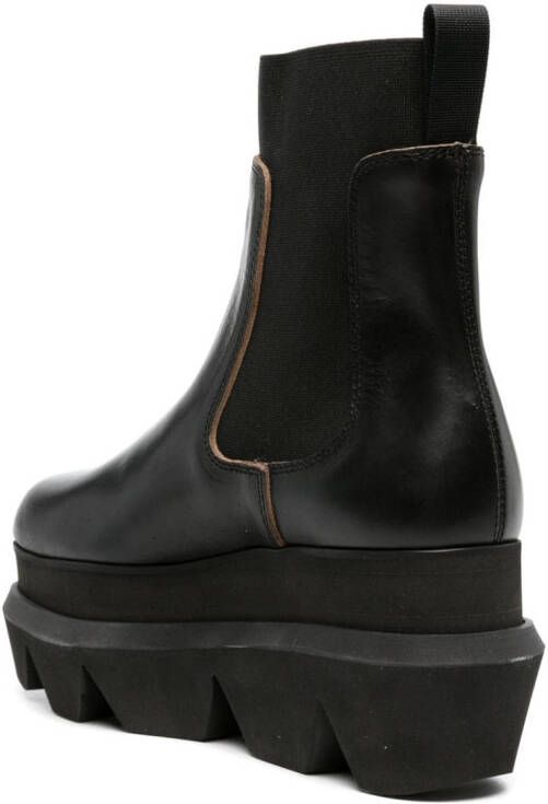 sacai 90mm Chelsea leather boots Black