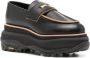 Sacai coin-detail leather loafers Black - Thumbnail 2
