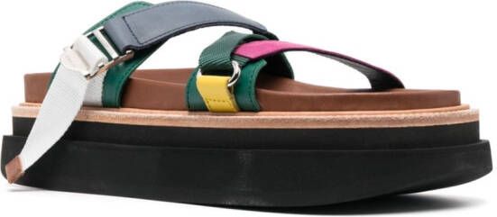 sacai open-toe strap-detail sandals Black