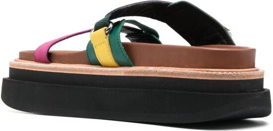 sacai open-toe strap-detail sandals Black