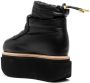 Sacai puffy leather ankle boots Black - Thumbnail 3