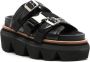 Sacai Wingtip Slide 60mm leather sandals Black - Thumbnail 2