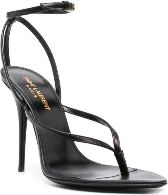 Saint Laurent 105mm Gippy leather sandals Black