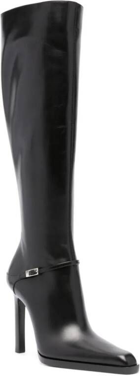 Saint Laurent 110mm leather boots Black