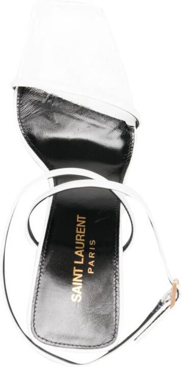 Saint Laurent 110mm strappy leather sandals White