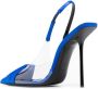 Saint Laurent 140mm pointed-toe leather pumps Blue - Thumbnail 3