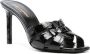 Saint Laurent 90mm patent-finish leather sandals Black - Thumbnail 2