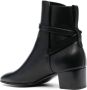 Saint Laurent almond toe heeled ankle boots Black - Thumbnail 3