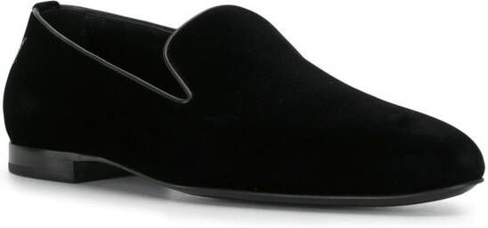 Saint Laurent almond-toe slippers Black