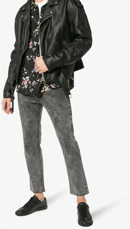 Saint Laurent Andy leather low-top sneakers Black