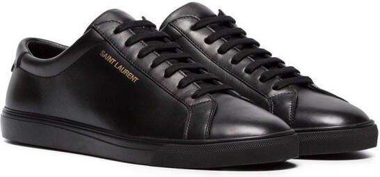 Saint Laurent Andy leather low-top sneakers Black
