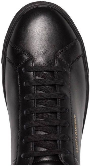 Saint Laurent Andy leather low-top sneakers Black