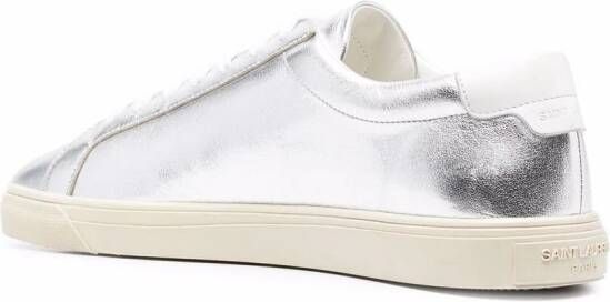 Saint Laurent Andy leather sneakers Silver