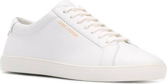 Saint Laurent Andy leather sneakers White