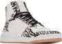 Saint Laurent animal-print high-top sneakers White - Thumbnail 3