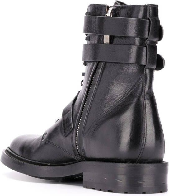 Saint Laurent Army 20 buckle boots Black