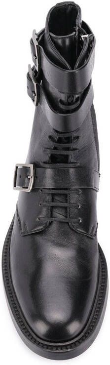 Saint Laurent Army 20 buckle boots Black