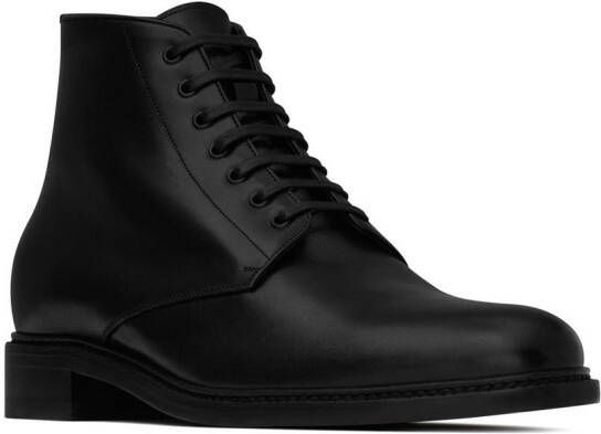 Saint Laurent Army lace-up ankle boots Black