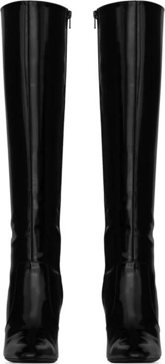 Saint Laurent Auteuil 105mm leather boots Black