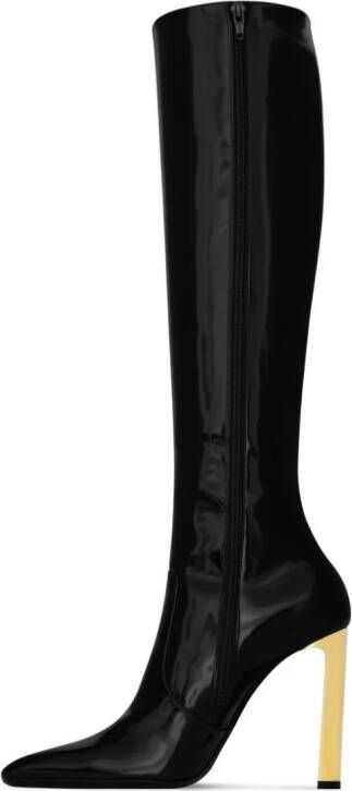 Saint Laurent Auteuil 105mm leather boots Black