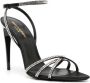 Saint Laurent Ava 105mm rhinestone-embellished sandals Black - Thumbnail 2
