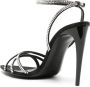 Saint Laurent Ava 105mm rhinestone-embellished sandals Black - Thumbnail 3