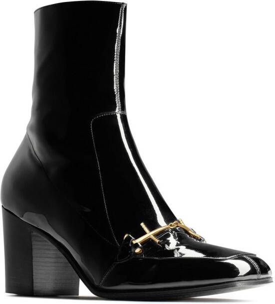 Saint Laurent Beau 75 Horsebit boots Black