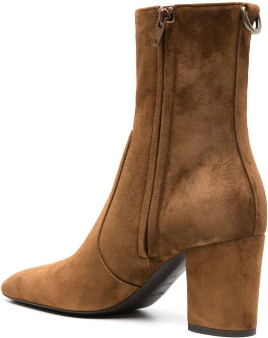 Saint Laurent Betty 70mm suede boots Brown