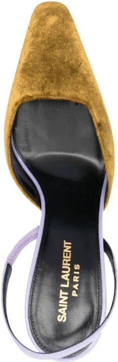 Saint Laurent Blade 105 slingback sandals Brown