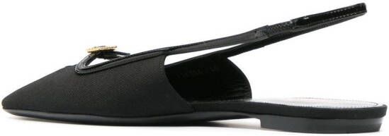 Saint Laurent buckle-detail slingback mules Black